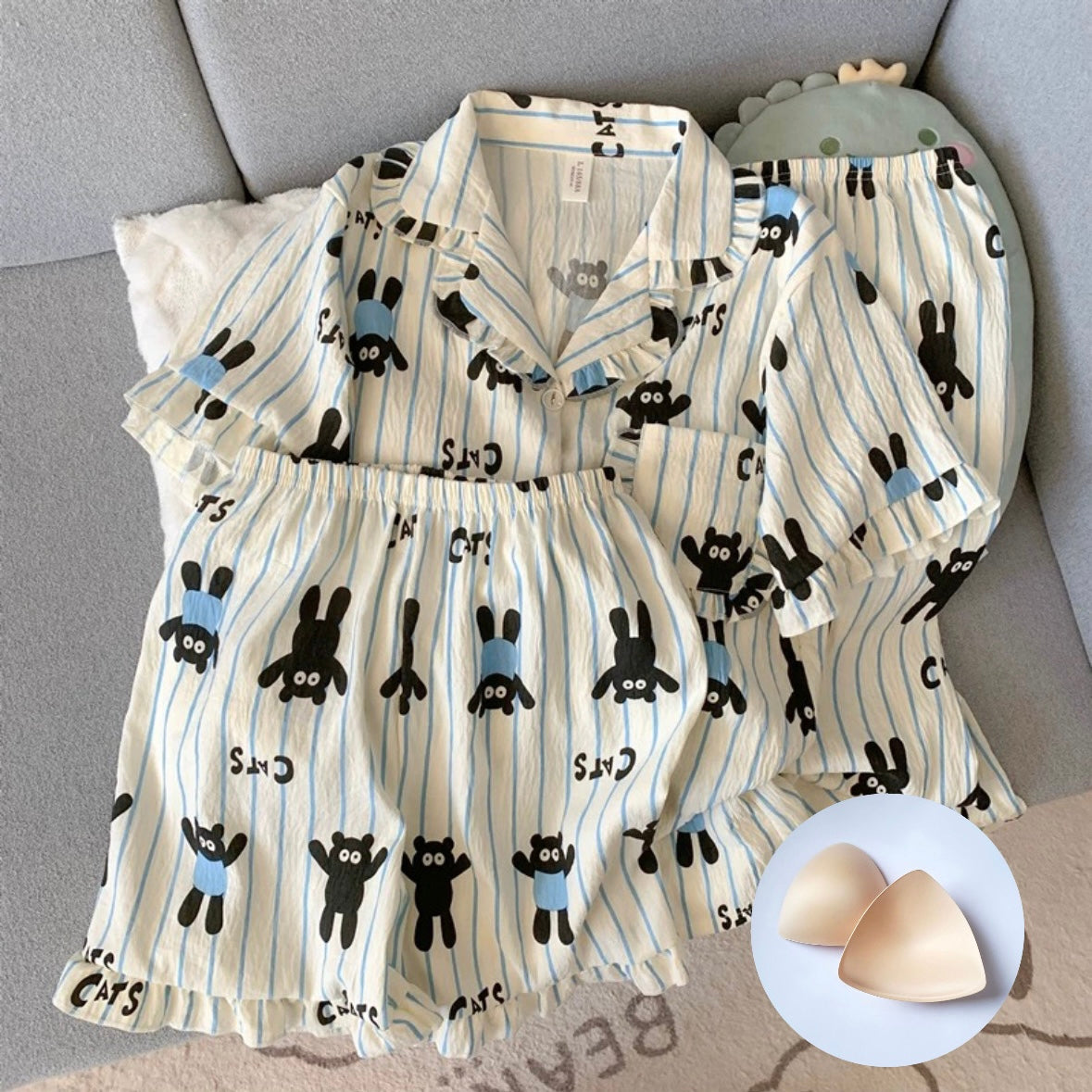 CatNap Frill Padded Nightsuit - 3pc Set